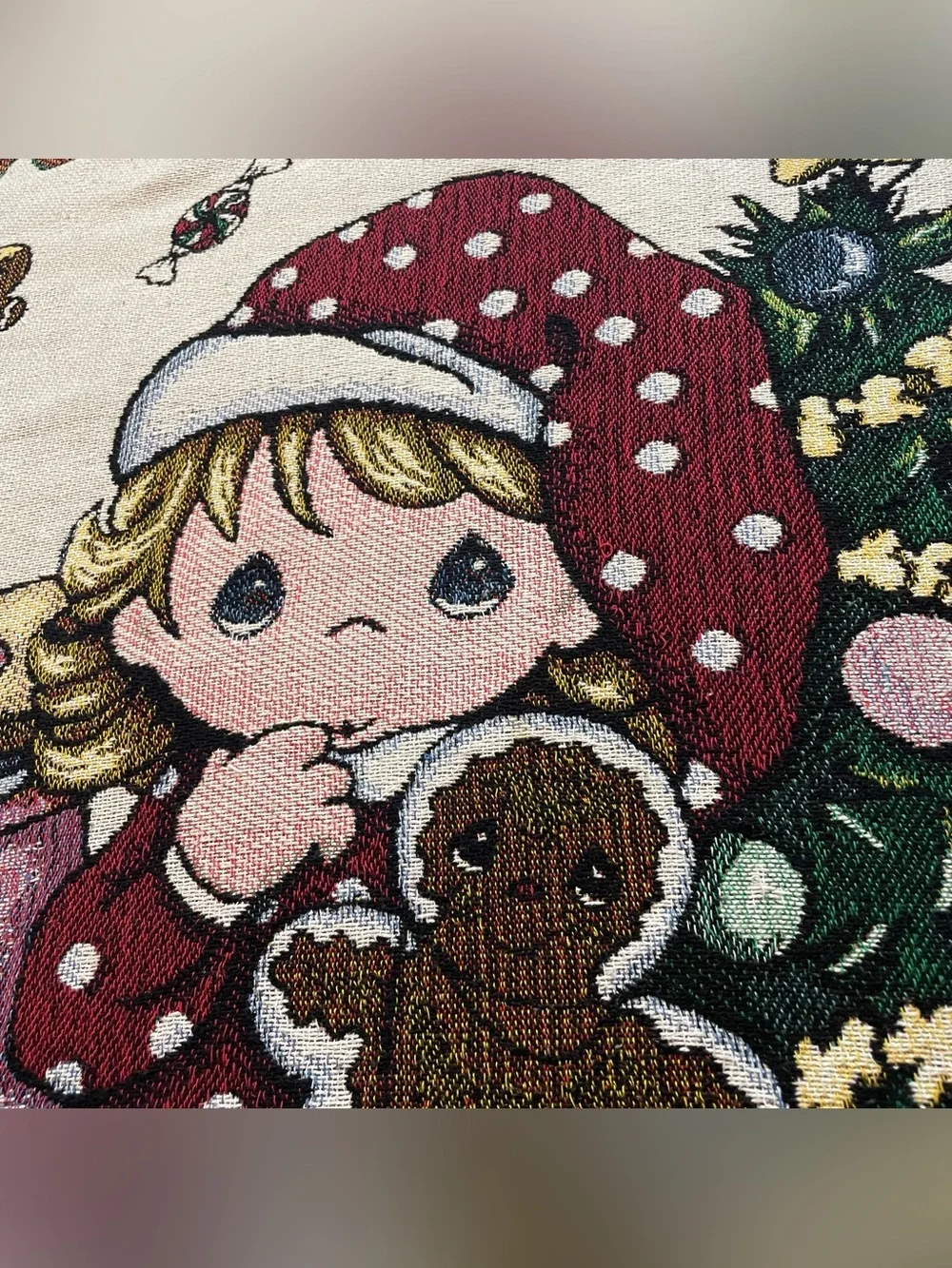 Vintage Precious Moments 1993 Sweetest Christmas Throw 53x65 Original Packaging
